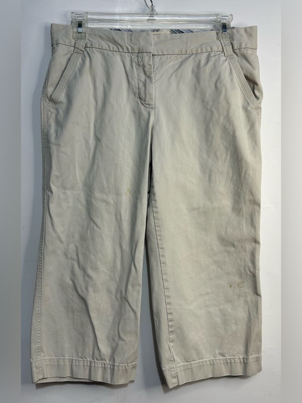 5 for $25🔥J. Crew Classic Twill Chino Cropped Khaki Pants Size 12